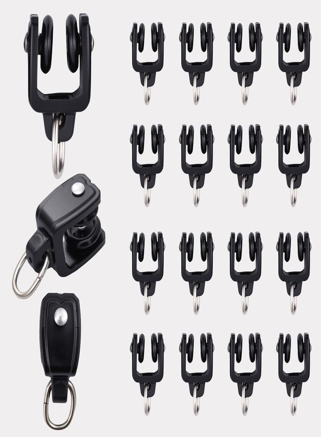 MaKefeile Bendable Ceiling Curtain Track Black Pulley 20pcs - Image 1